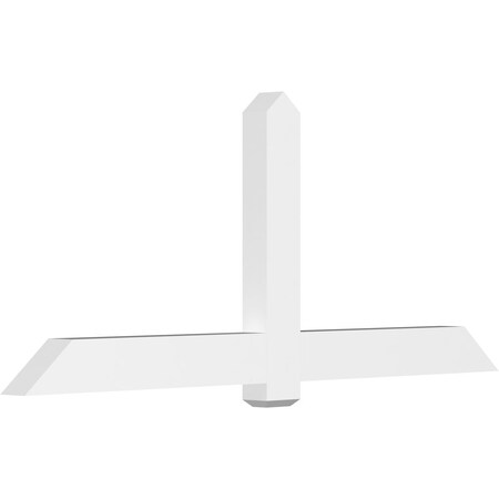 Ekena Millwork Eugene Architectural Grade PVC Gable Bracket, 84"W x 35"H x 4"D x 6"F, 10/12 Pitch GBP084X35X0406EUG00